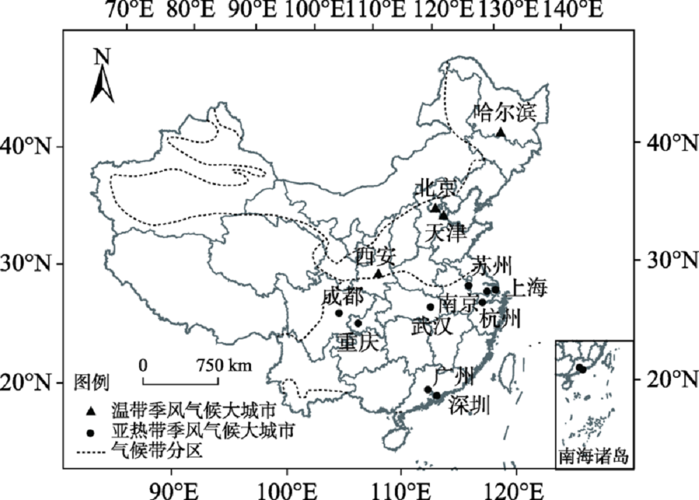 准 [27],选取中国城区常住人口超过500万的特大城市和超大城市进行